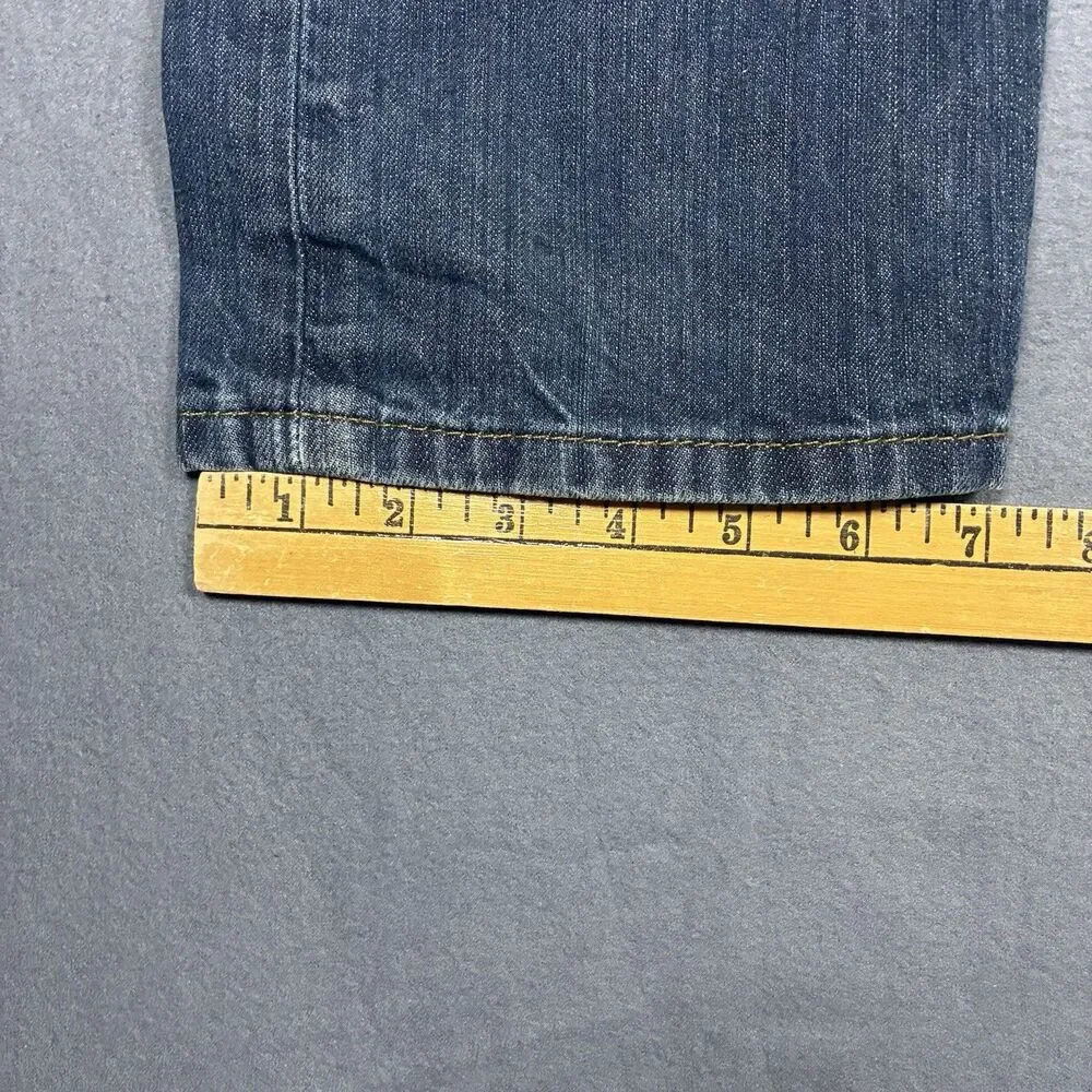 Levis Mens Jeans 502 36 x 30 Taper Fit Light Blue Stretch Cotton Medium Wash